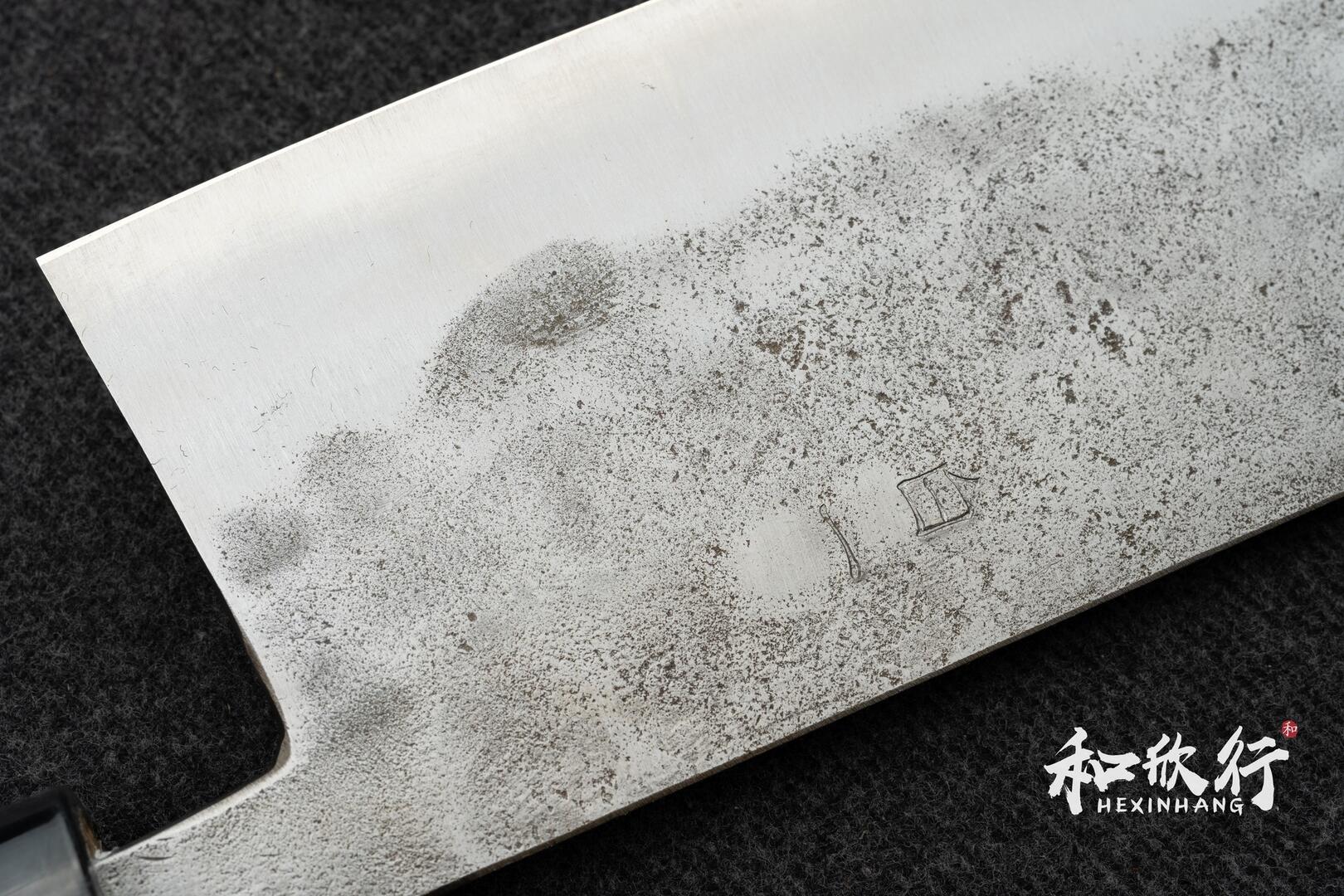 藤原照康作Fujiwara Teruyasu｜和式「なしじ」白一鋼梨地日式菜切165mm