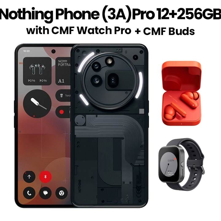 Buy Nothing Phone (3a) Pro 12+256GB Smartphone - Black | A10400169