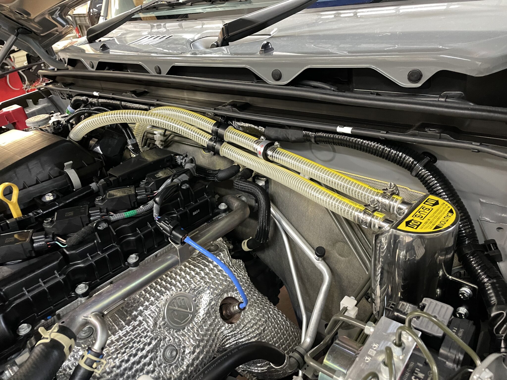 ジムニーxオイルキャッチタンク,NAGバルブ,ガラスリッドの取り付け