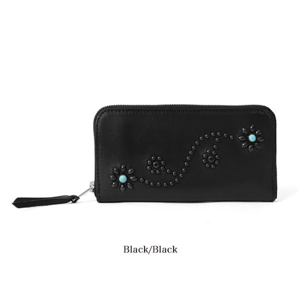 HTC BLACK エイチティーシーブラック スタッズ ラウンドファスナー