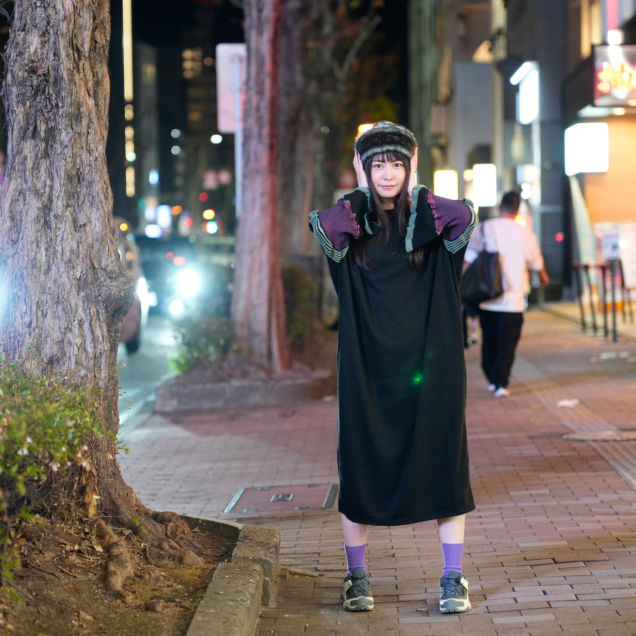 Drift Sleeve Dress | Color_Black | No_bsd25aw-15_black