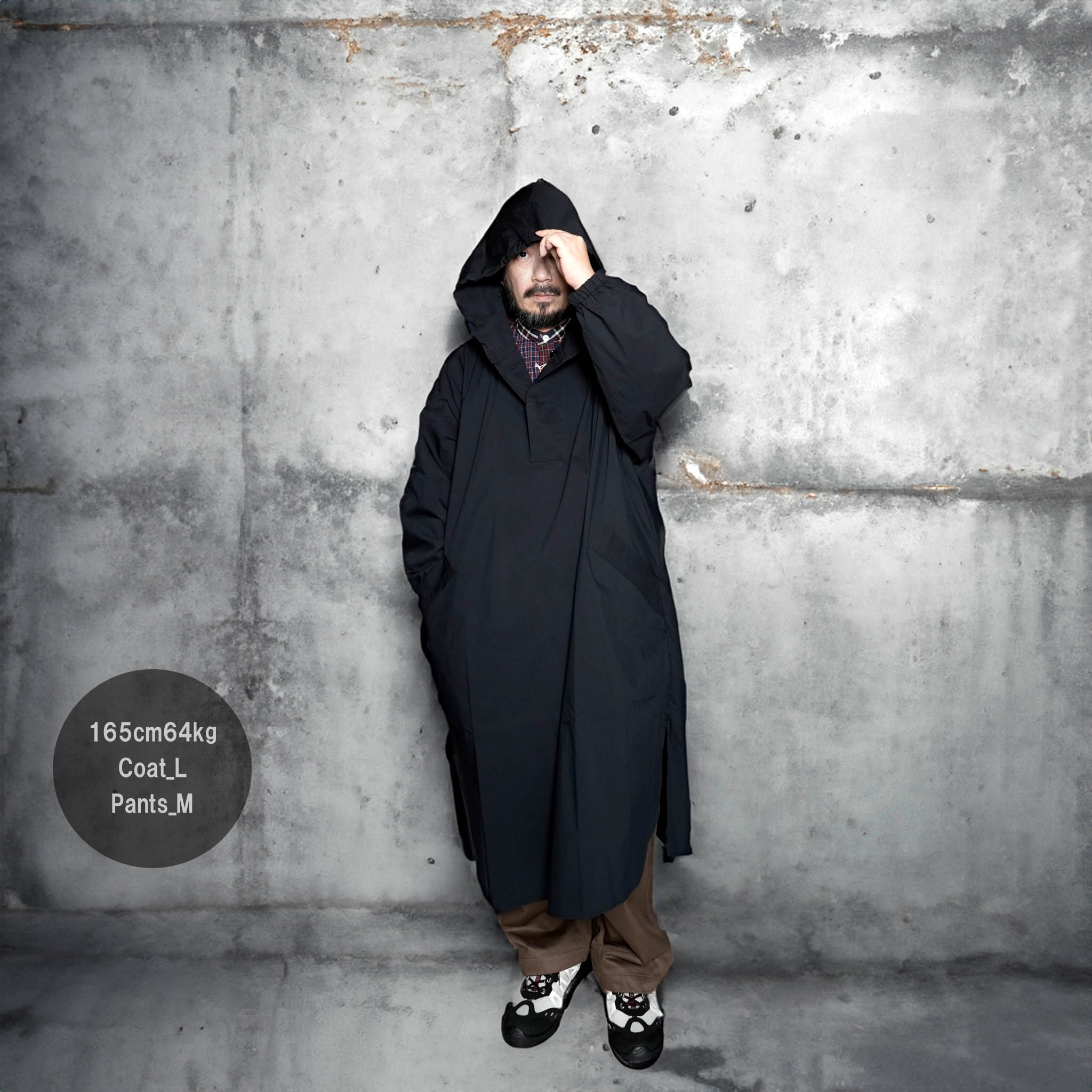 WCO24534 | コットンウエザーフーディーコート | Color:スミクロ【PUB_