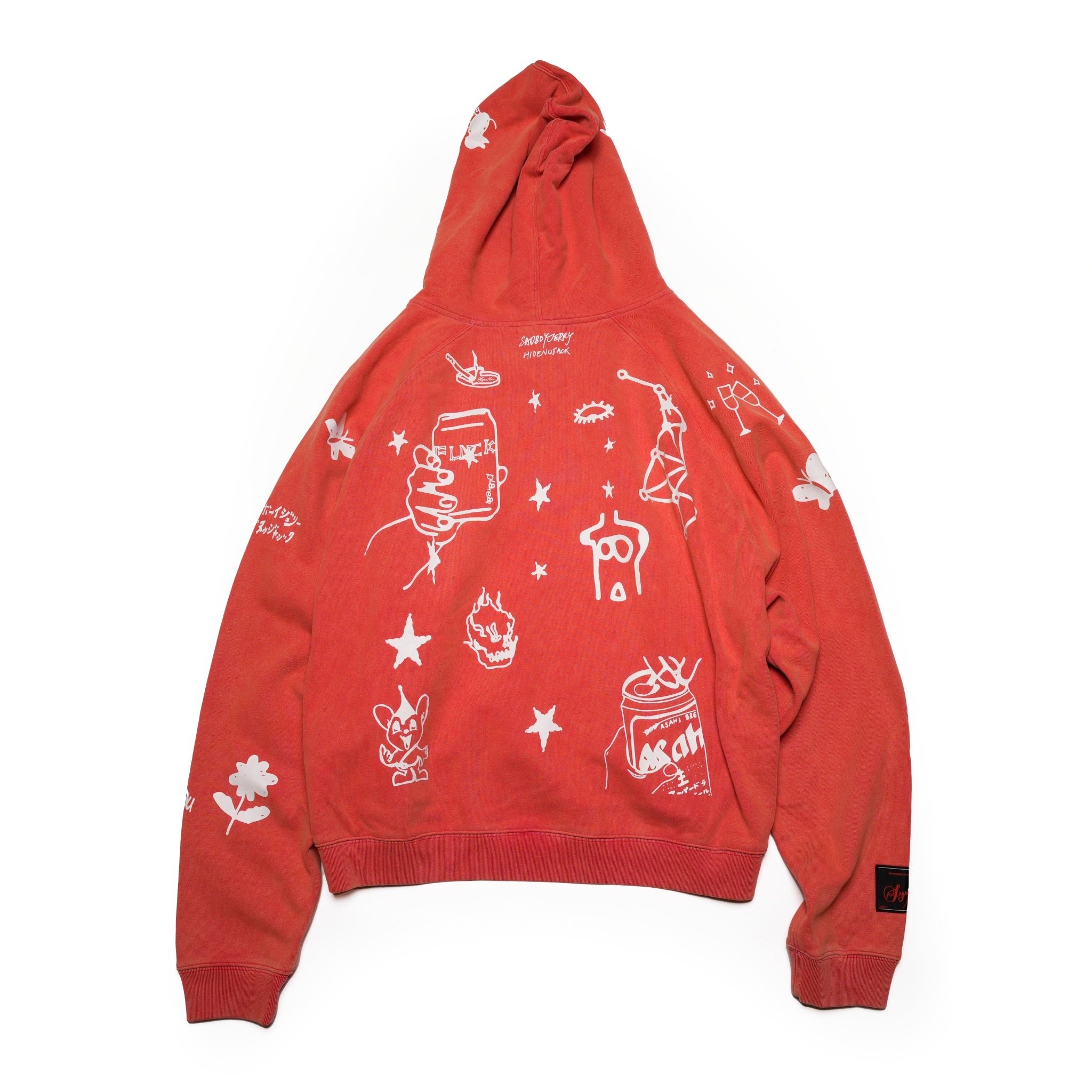 Pla24awcol2-2_washed red | x SYU.Man illustrator hoodie | Color:Washed