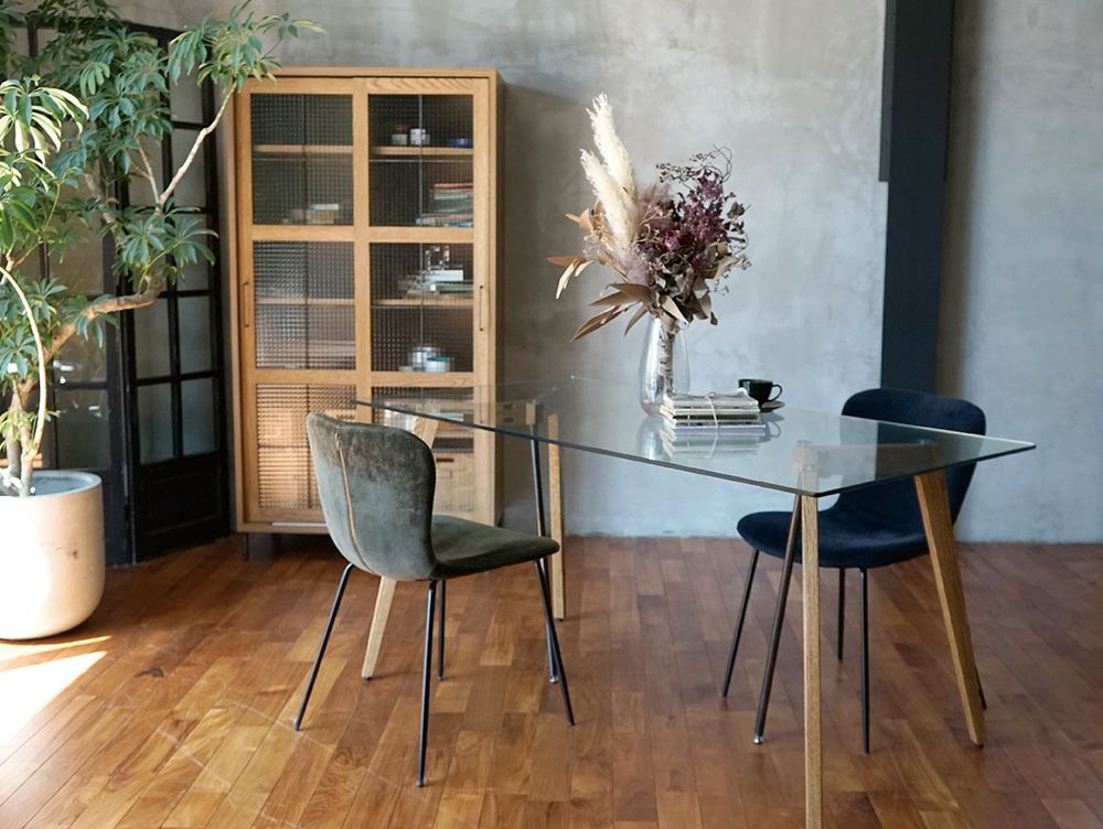 送料無料】Gノット ガラス テーブル 1500 クリア - a.depeche(アデペシュ)