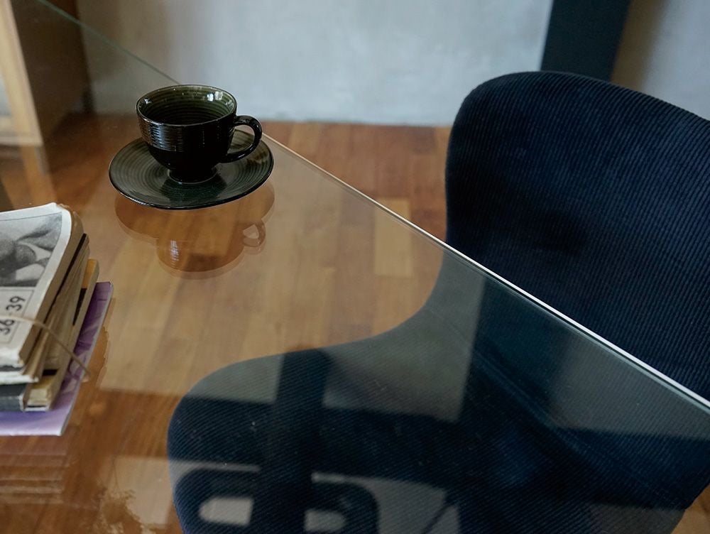 送料無料】Gノット ガラス テーブル 1500 クリア - a.depeche(アデペシュ)