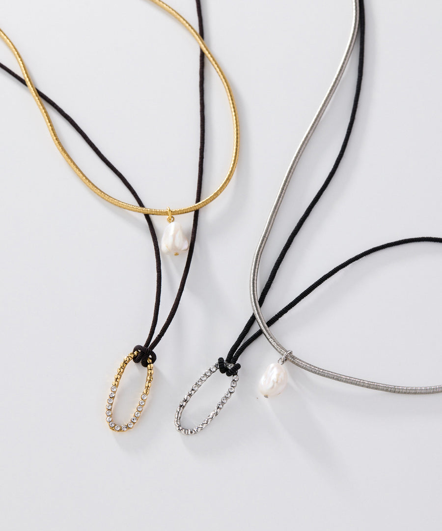 ADER.bijoux（アデルビジュー）｜CUTSTEEL sparkle choker and pendant