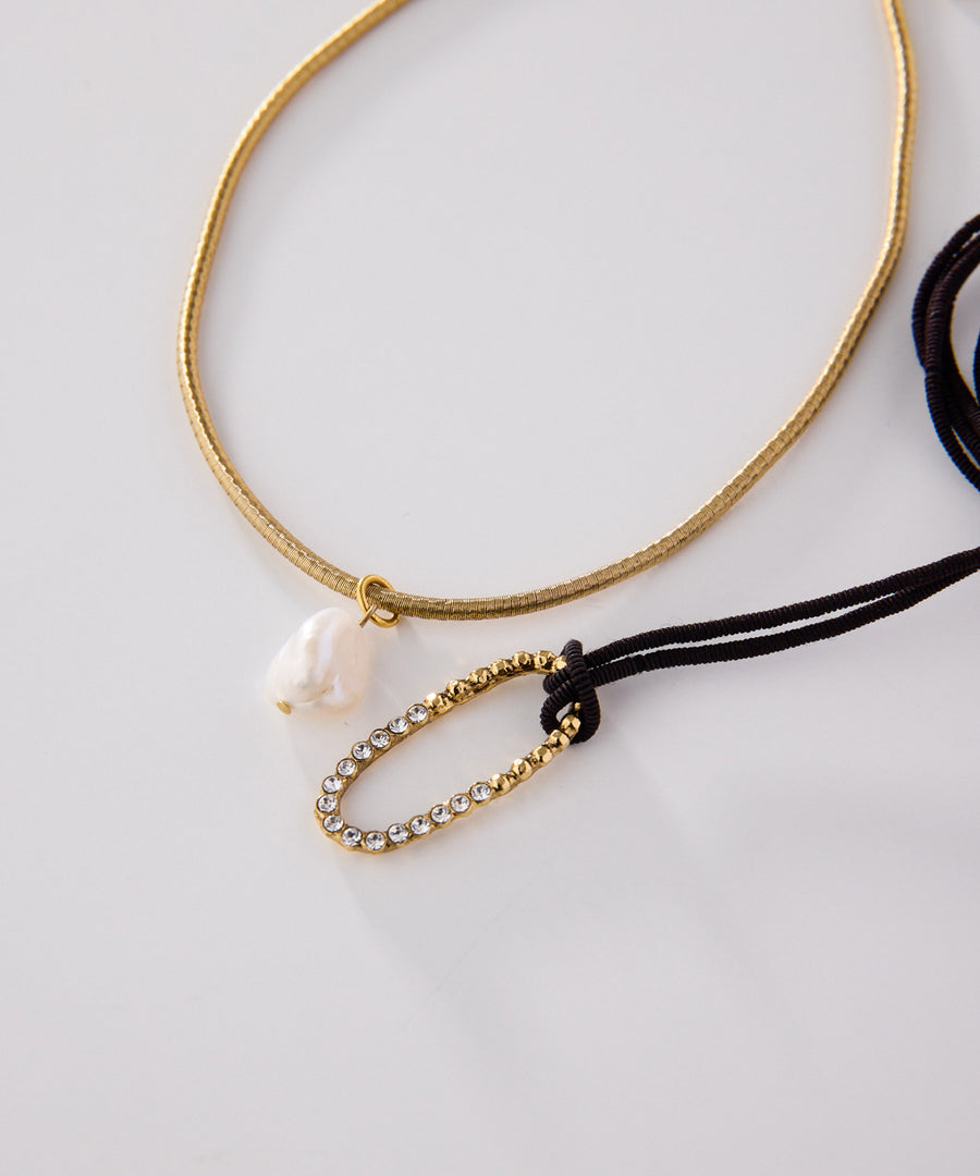 ADER.bijoux（アデルビジュー）｜CUTSTEEL sparkle choker and pendant
