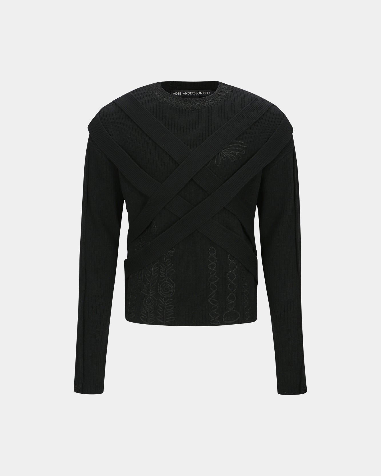 HARNESS CREW-NECK SWEATER atb1152m(BLACK) – Andersson Bell