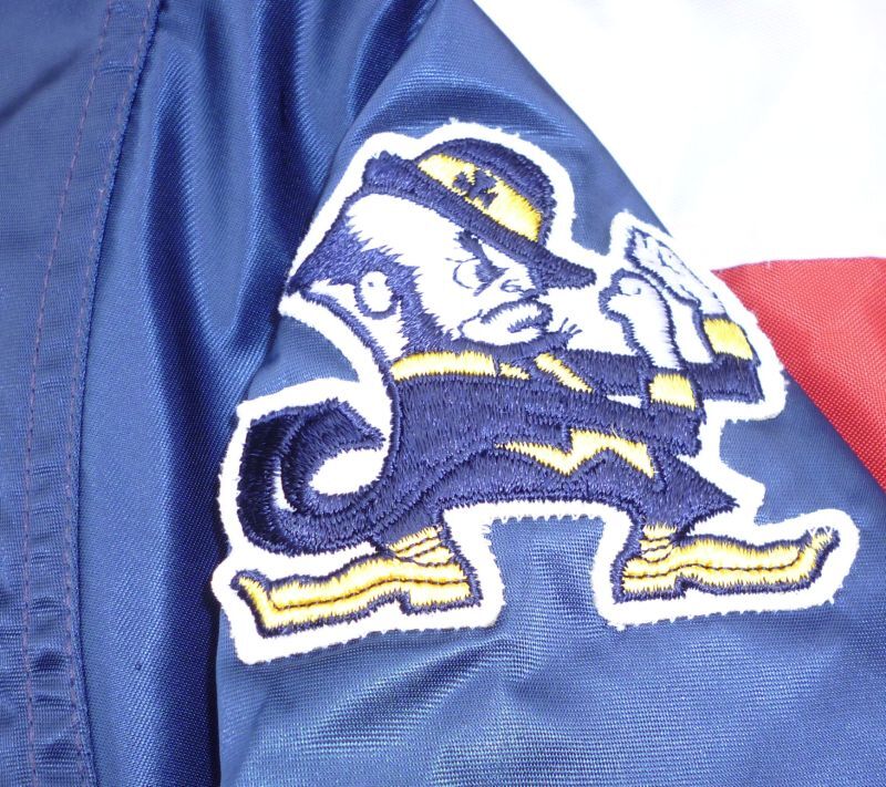 米ノートルダム大学 ファイティング アイリッシュ サテン地 スタジャン