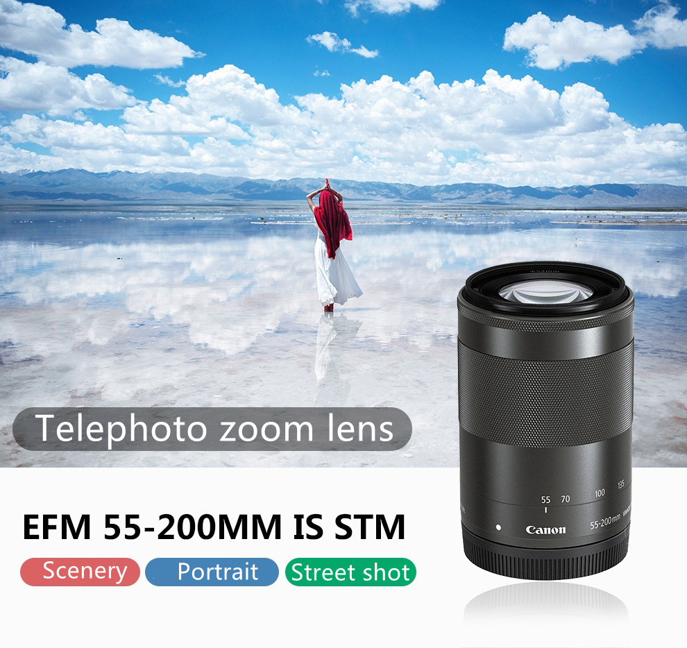 Canon EF-M 55-200mm f/3.5-6.3 IS STM lens 55-200 micro single lens