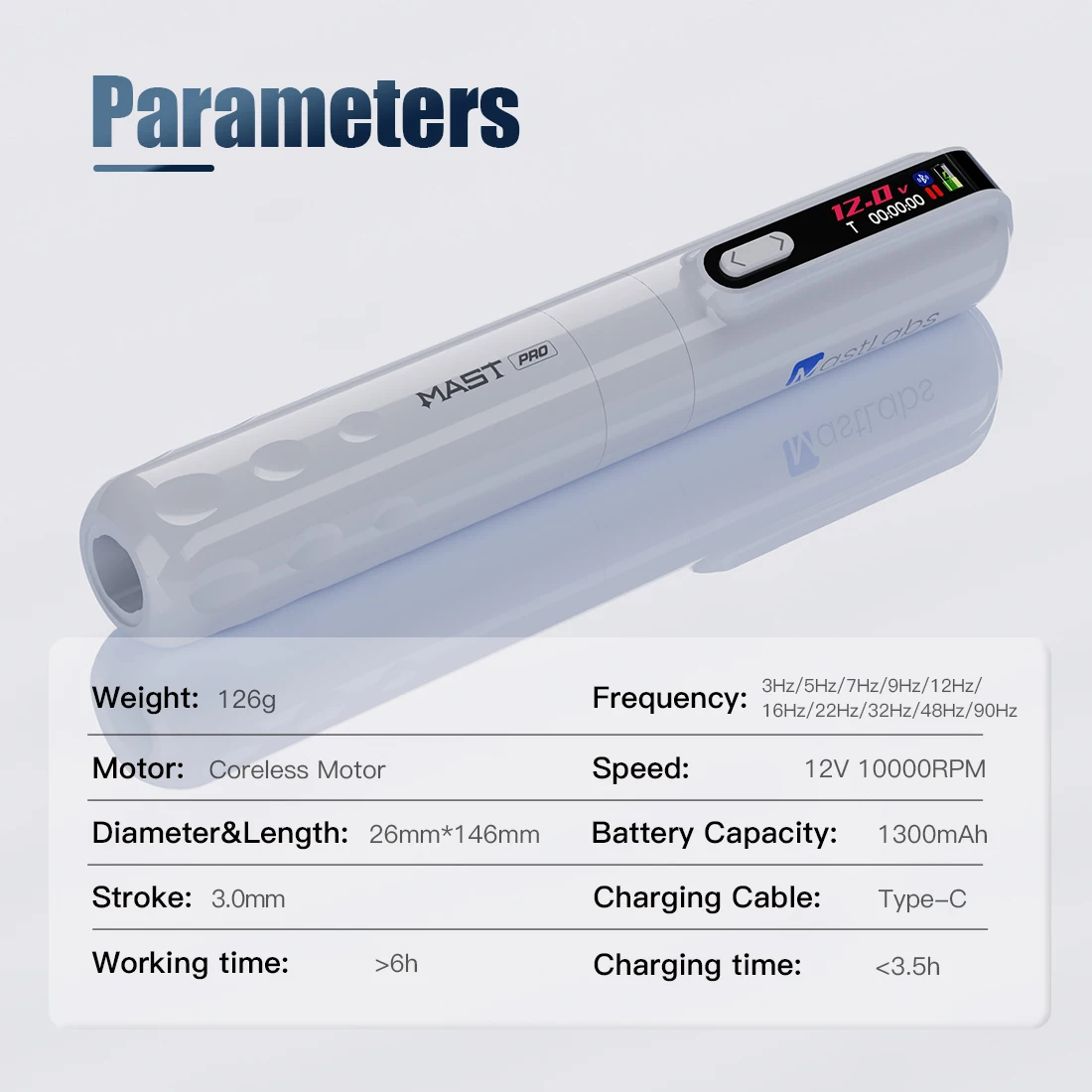 MAST ツアー Y22 プロワイヤレスタトゥーマシンアートメイク PMU 眉毛