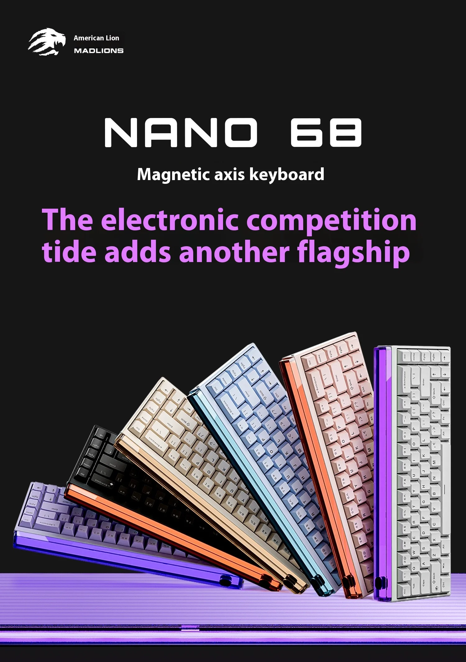 Madlions NANO68 PRO Mechanical Keyboard Magnetic Switch RGB