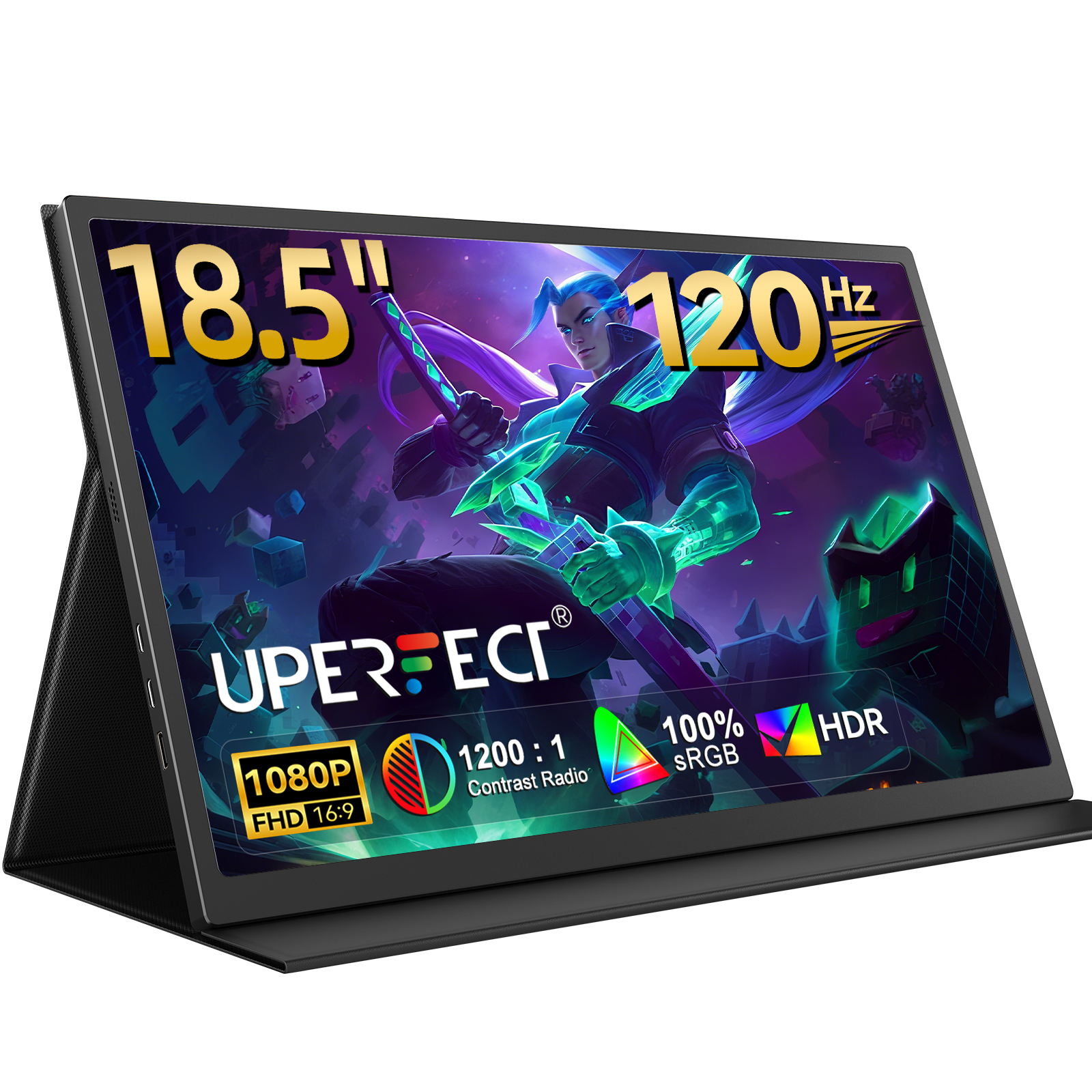 UPERCT モバイルモニター 4K 18.4インチ、その他周辺機器セット UPERCT