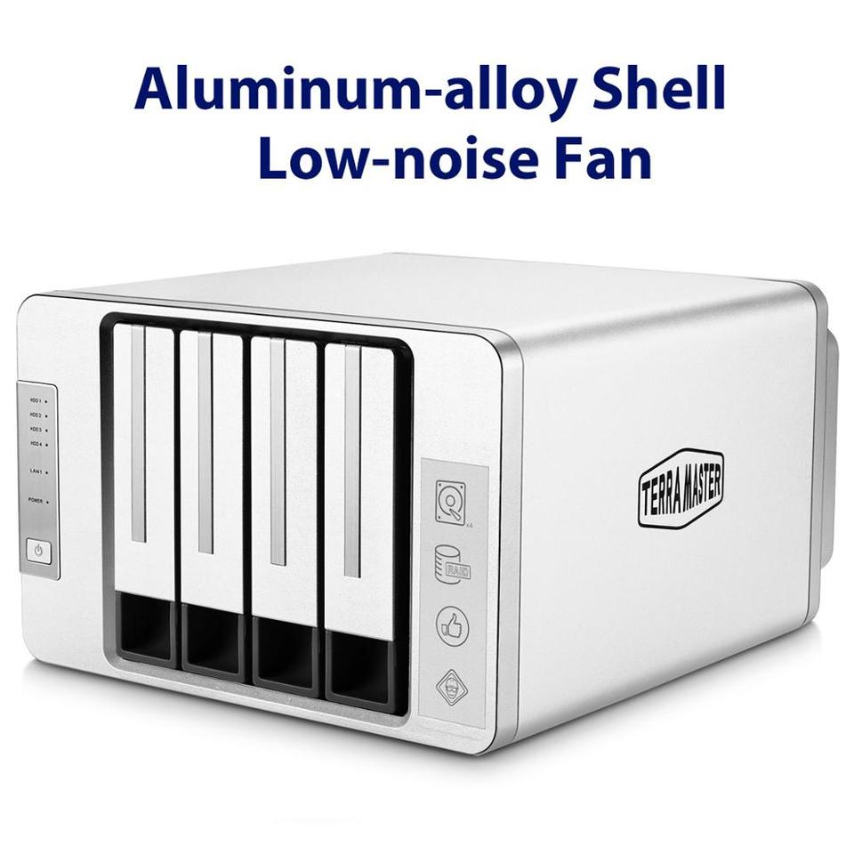 TerraMaster F4-210 4-bay NAS Quad Core 2GB RAM Network RAID