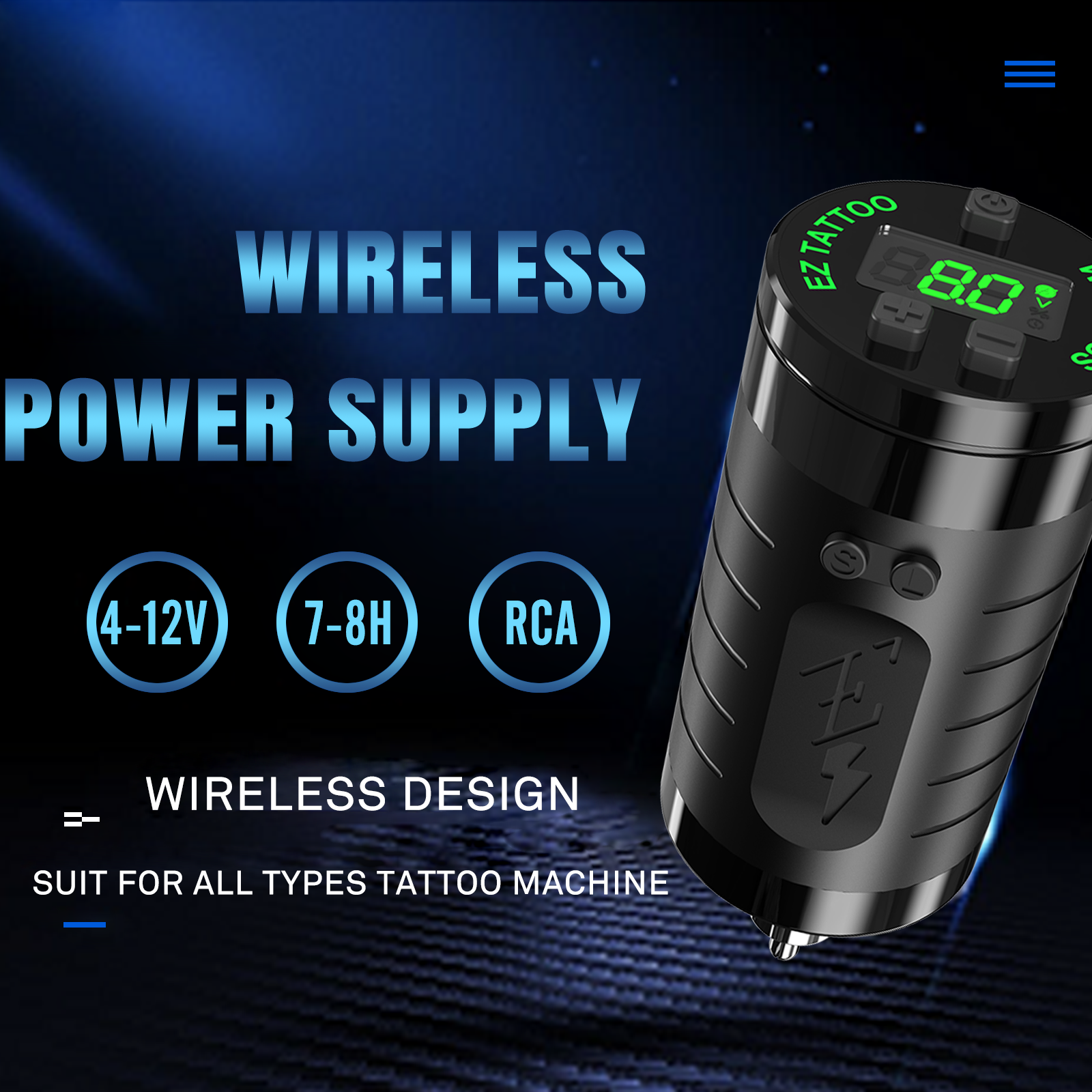 EZ EvoTech Wireless Battery Tattoo Machine Pen EZ Intelligent Chip