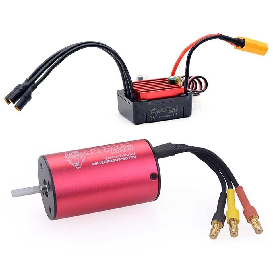 SURPASSHOBBY 2845 5900KV Waterproof Brushless Motor w/35A ESC Car