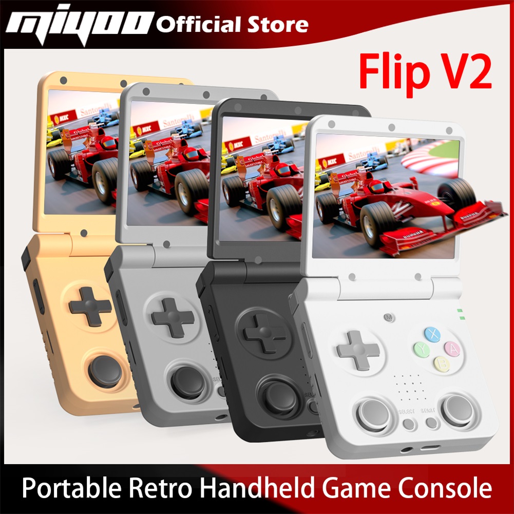 MIYOO Flip V2 Retro Handheld Game Console With Metal Hinge 3.5