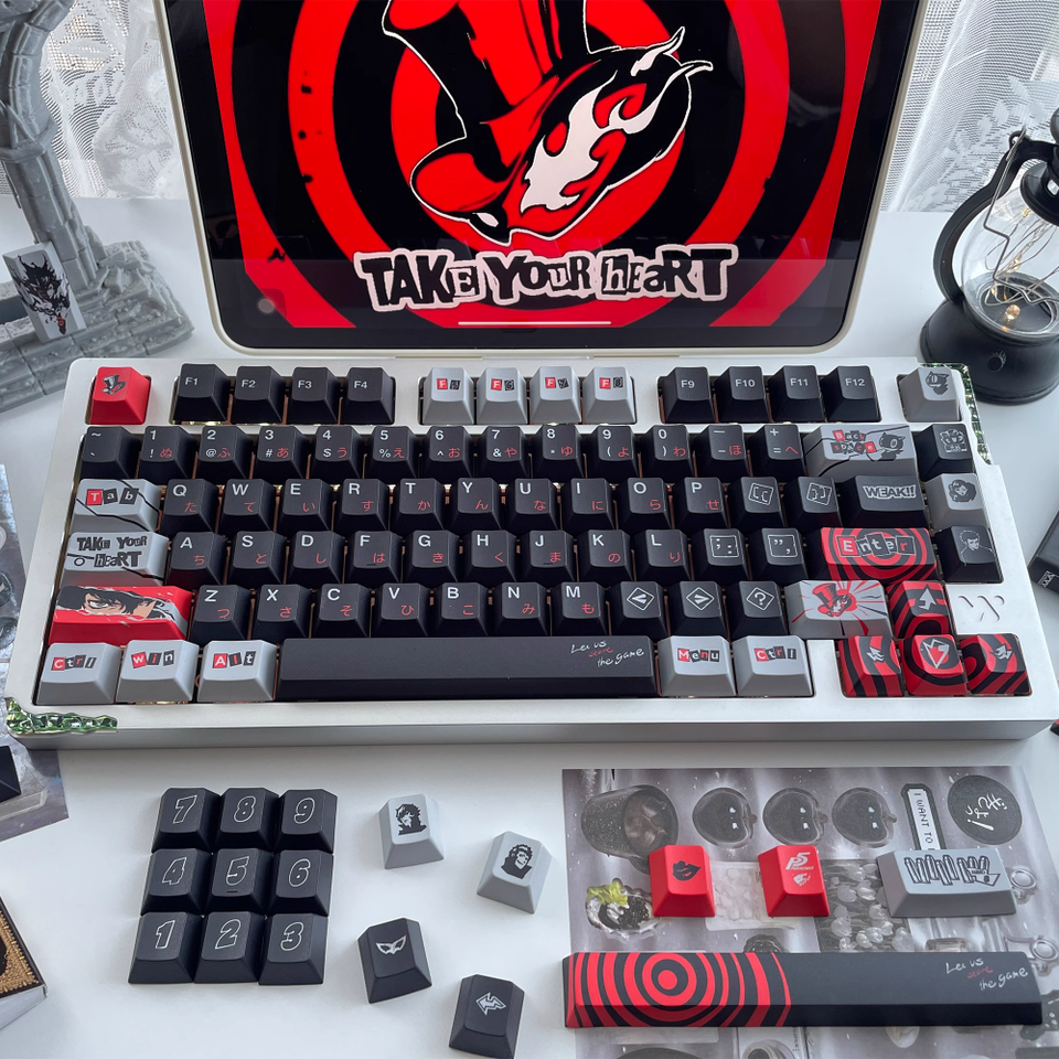 ペルソナ 5 テーマキーキャップセット 142 キー PBT カスタムアニメ
