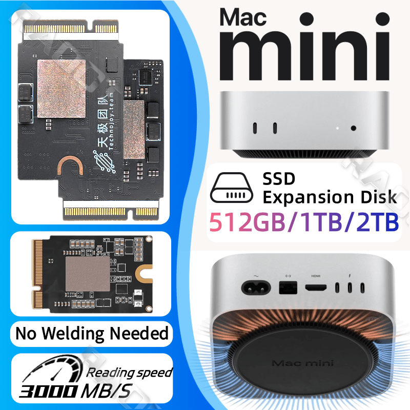Mac MINI SSD Expansion Supports Mac Mini M4 Models 1TB 2TB Hard