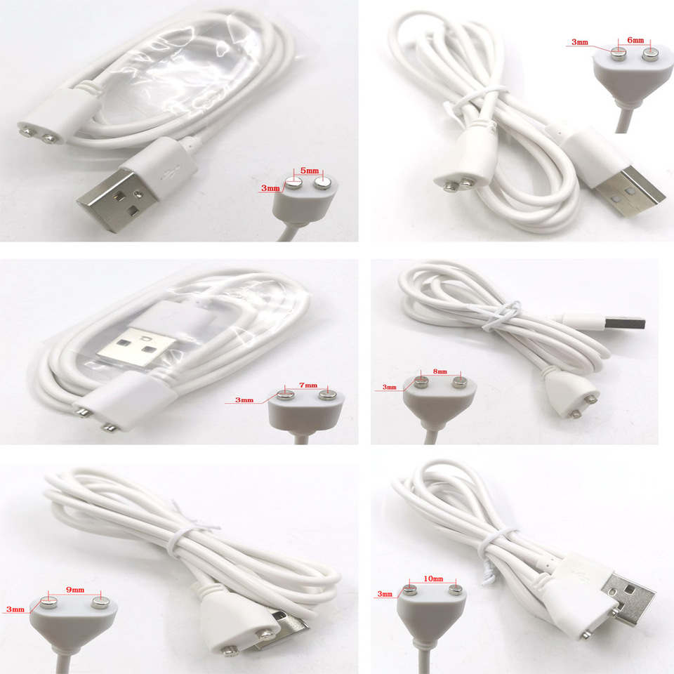 美容器具用磁気充電ケーブルコネクタ,スマートデバイス,2ピン,間隔8mm