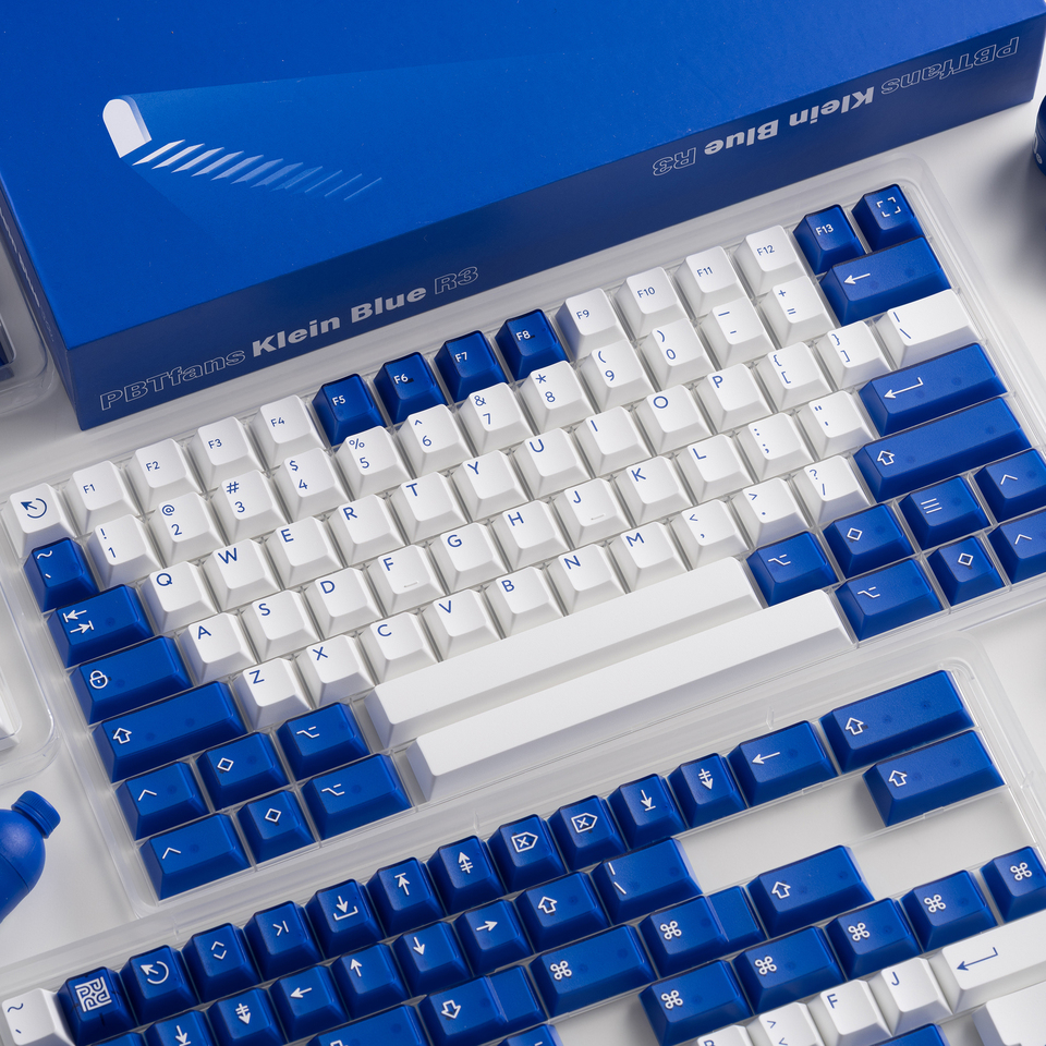 PBTfans Klein Blue R3 ABS material Cherry profile Doubleshot fit