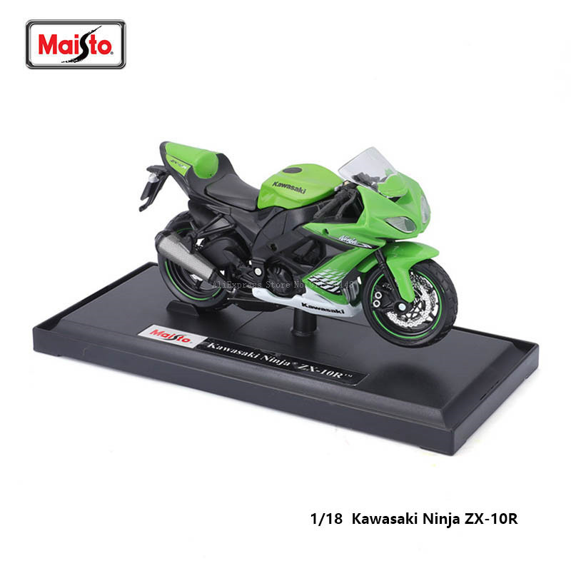Maisto 1:18 Kawasaki Ninja ZX-12R Genuine Alloy Motorcycle Model