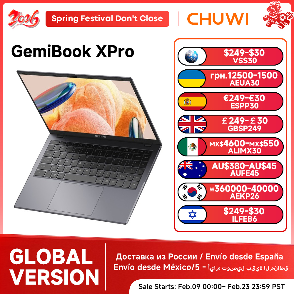 CHUWI GemiBook XPro ノートパソコン Intel N150/N100 プロセッサー