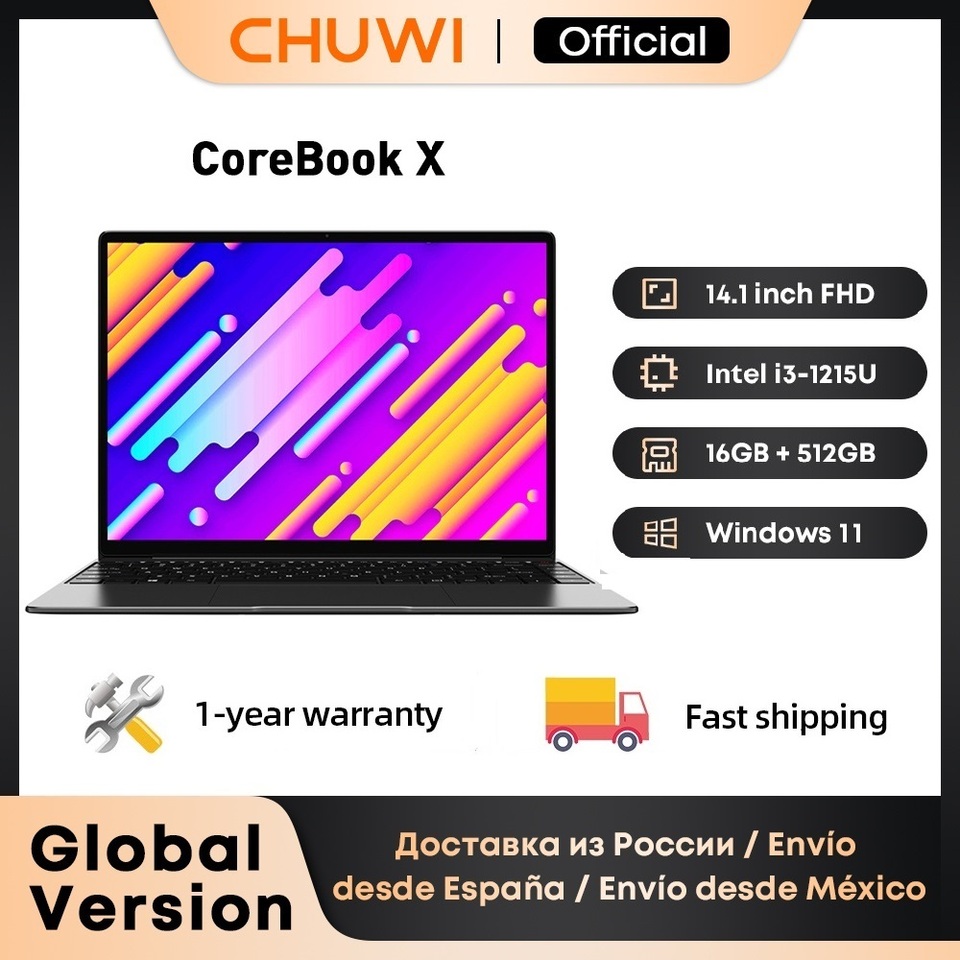 CHUWI CoreBook X Core i3 1215U Gen Gaming Laptop 14 inch 2160x1440