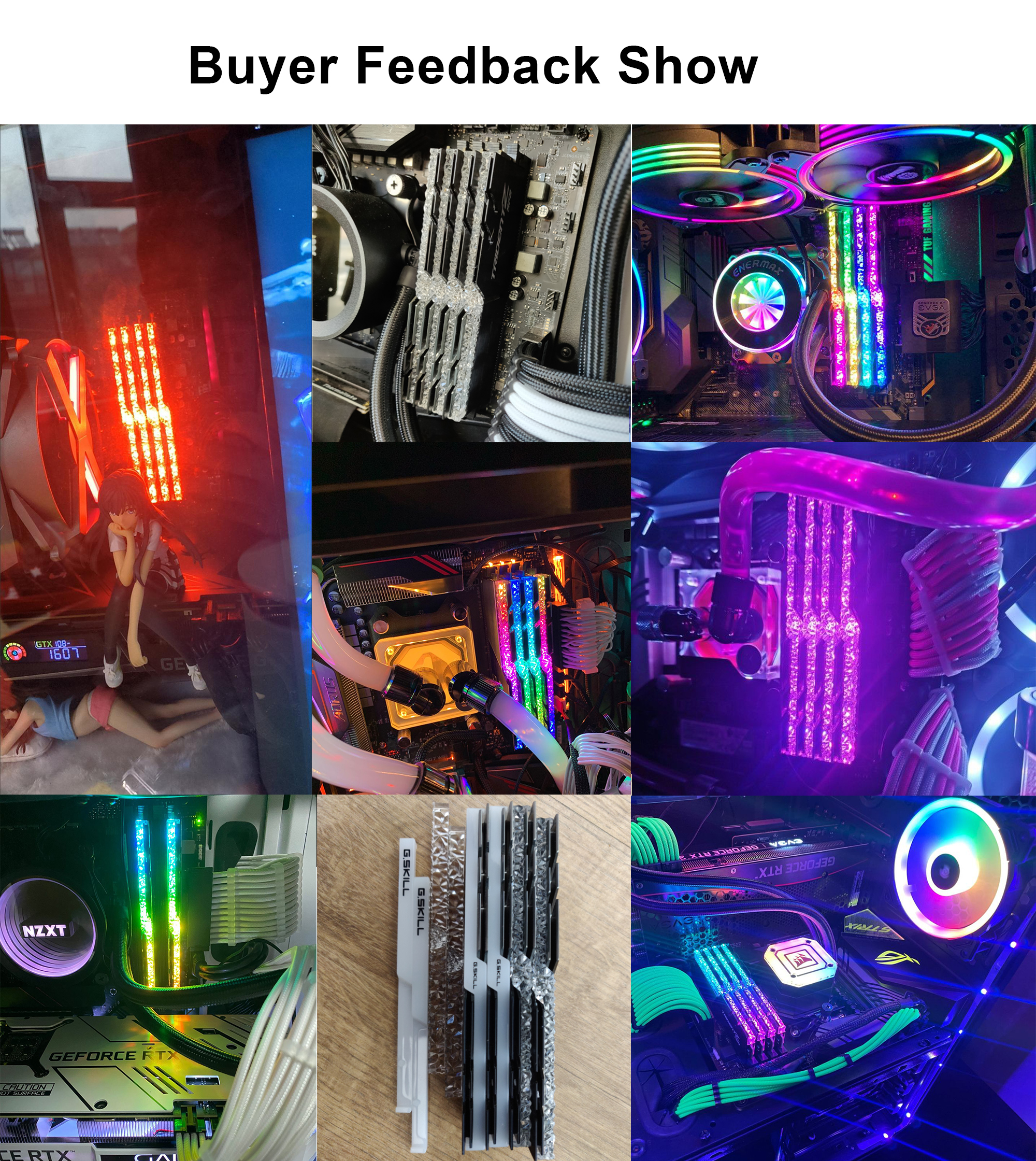 Memory RAM Light Guide Bar For G Skill Trident Z Neo Z5 RGB Change