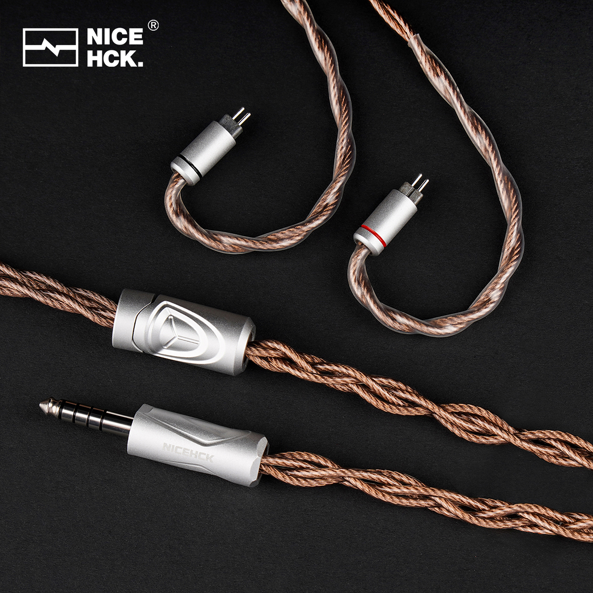 NICEHCK EpicCuAg 6N ECAP 純銀 + 合金銅 HiFi IEM ケーブル OFC