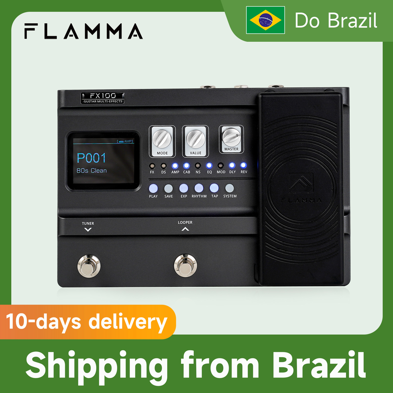 FLAMMA FX100 ギター マルチ-エフェクト ペダル Amazon.co.jp: FLAMMA