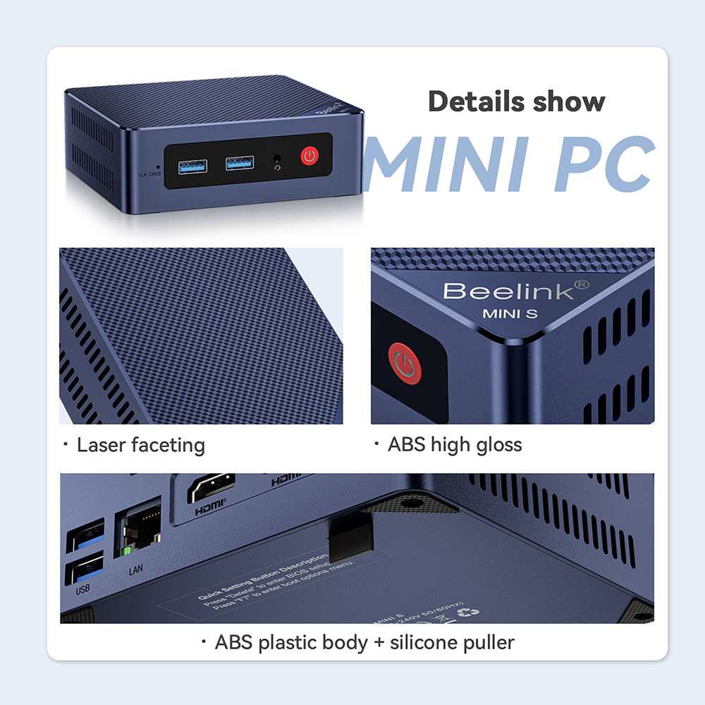 Beelink MINI S12 ミニPC 第12世代 Intel Alder Lake N95 8GB DDR4