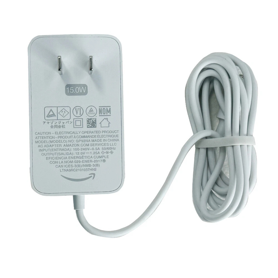 アマゾンコーメドット用電源アダプター,時計付き電源,第3世代,echo