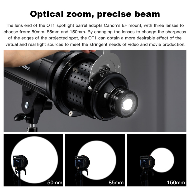 SOONPHO OT1 Bowens Mount Snoots Optical with 50mm /85mm /150mm