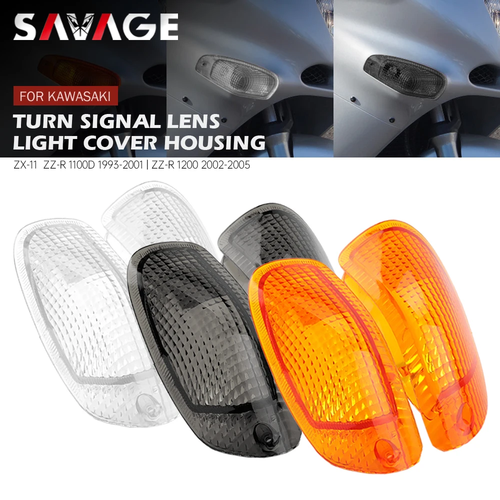 Front Turn Signal Light Lens For KAWASAKI ZZR1100 D ZX11 NINJA