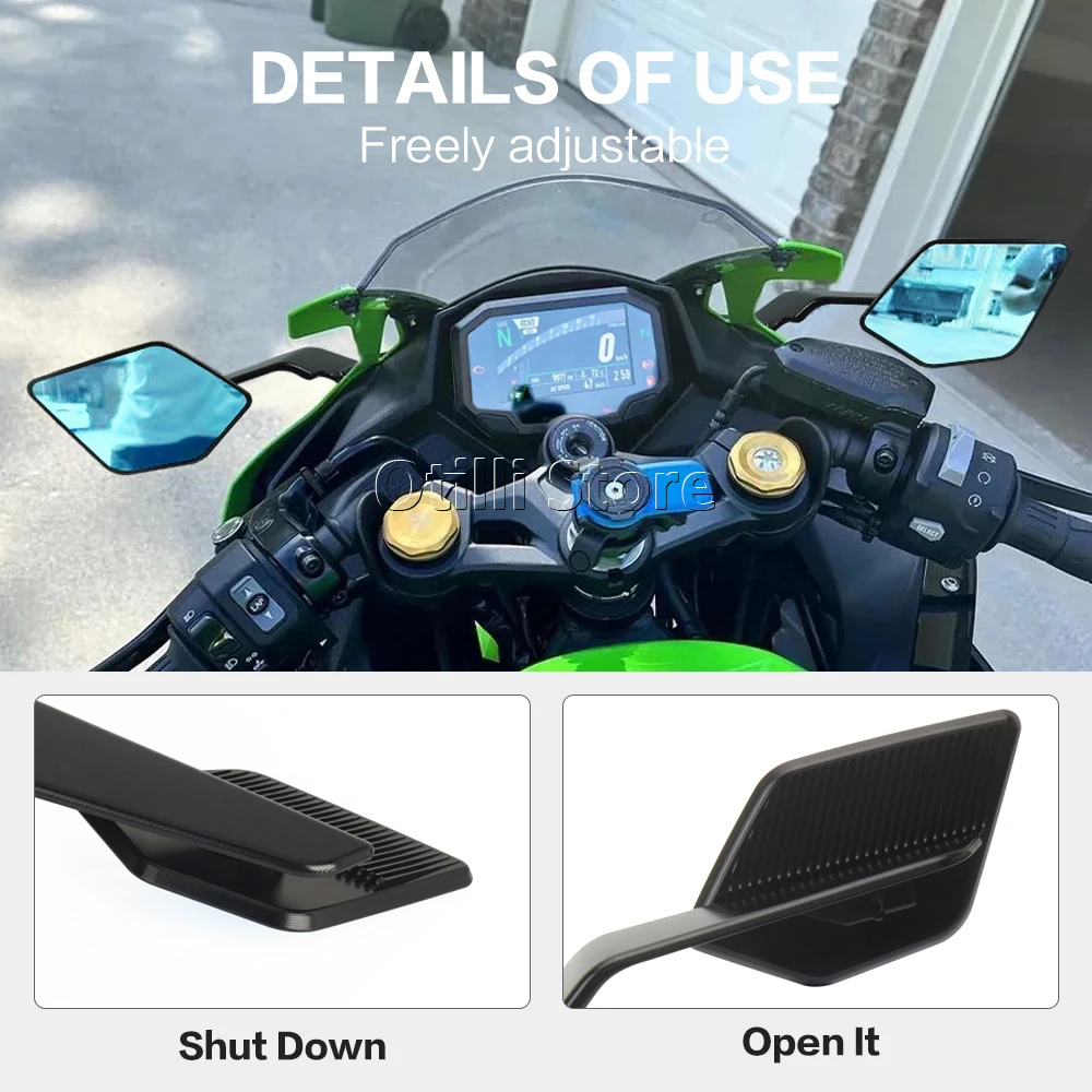 Ninja 636 ZX6R Motorcycle Accessories Rear View Side Mirror For