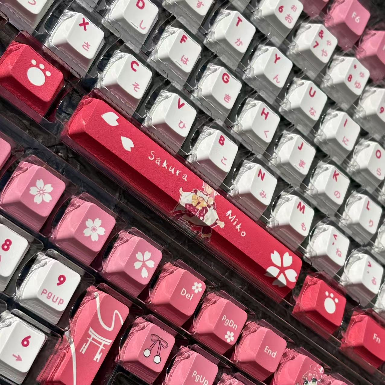 Sakura miko-メカニカルキーボード用キーキャップ,オリーブオイル入り