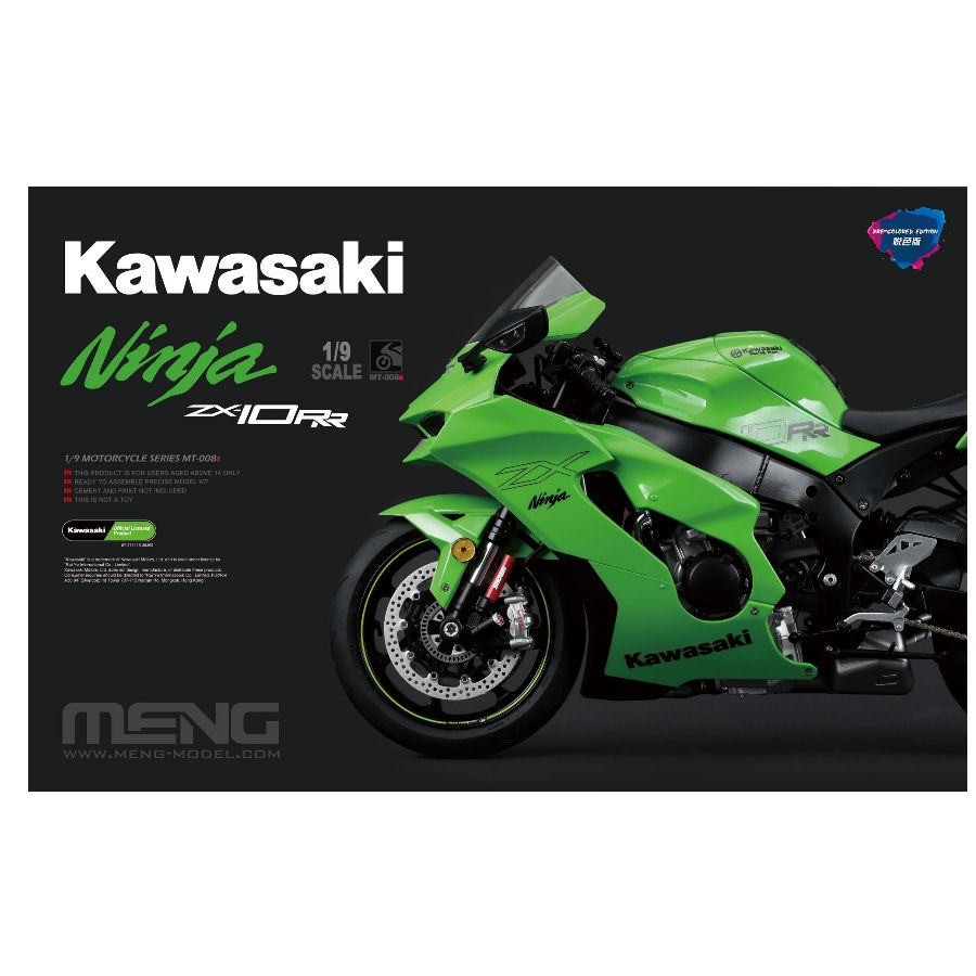 MENG MT-008S 1/9 Kawasaki NINJA ZX-10RR Motorcycle Model Kit—PRE