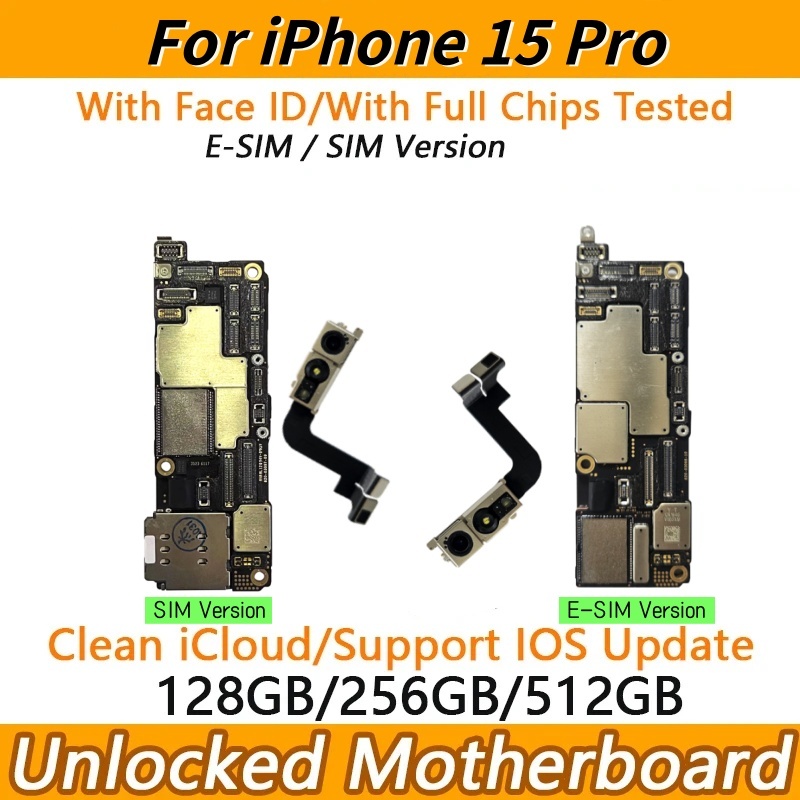 IPhone 15 Pro用のロック解除されたマザーボード,iCloudプレートの交換