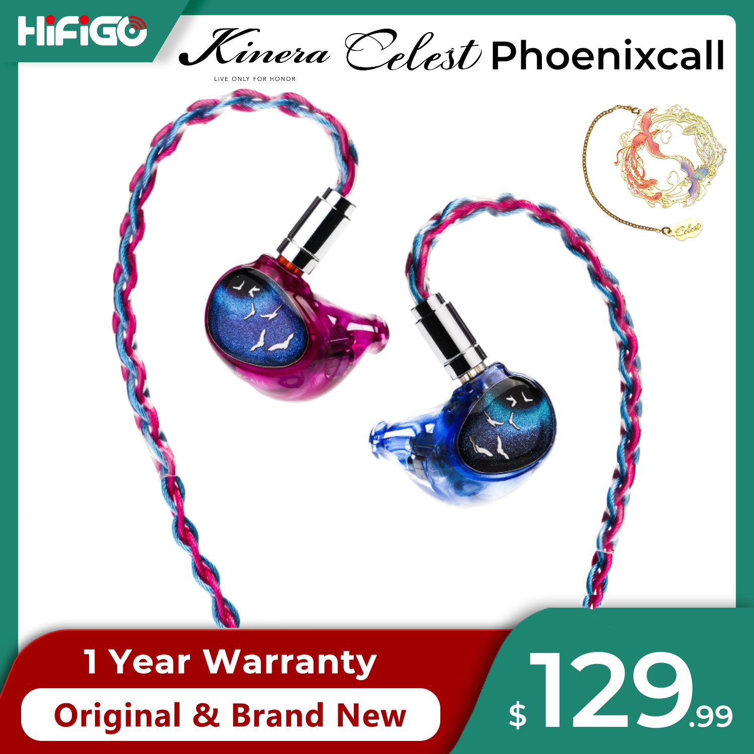 Kinera Celest Phoenixcall 1DD+2BA+2 Micro Planar Drivers in-Ear
