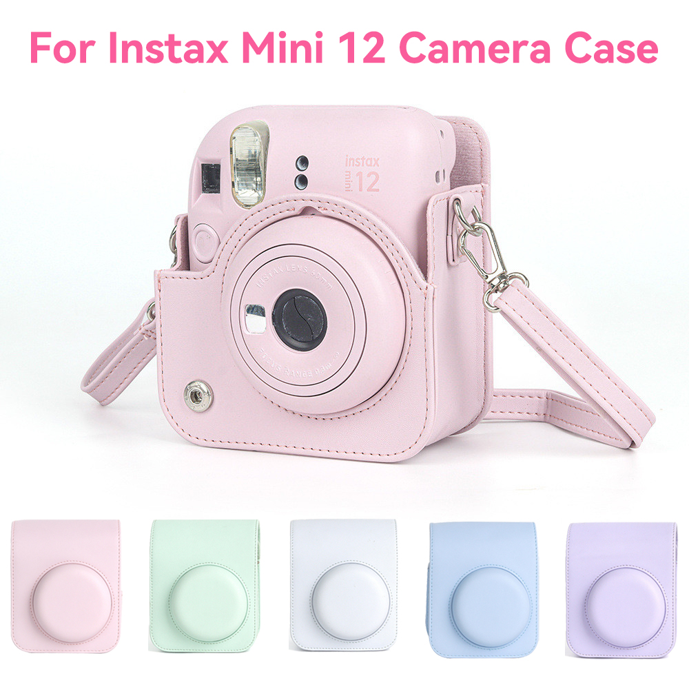 For Instax Mini 12 Camera Case PU Leather Soft Protective Case