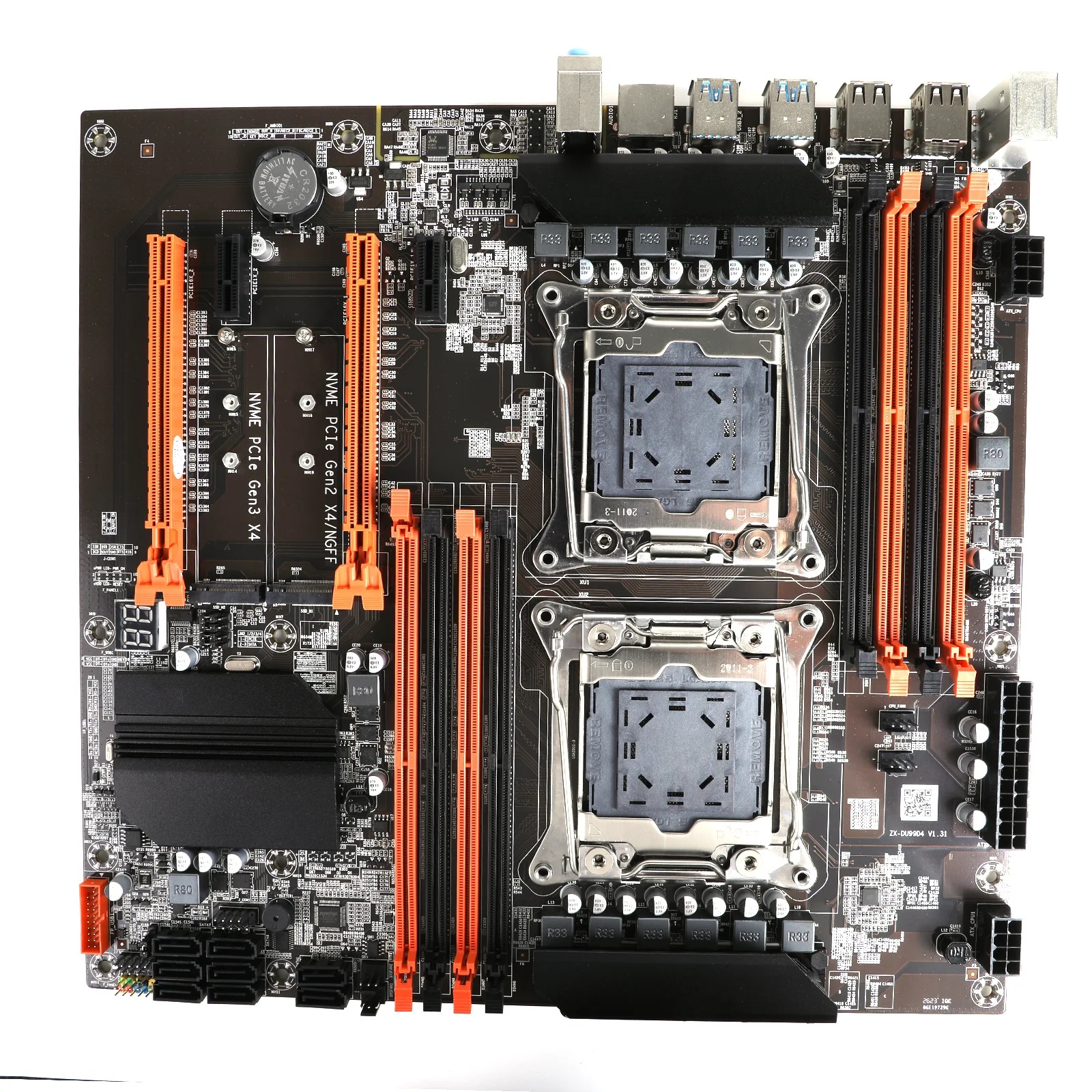 X99 Dual CPU Motherboard, ZX-DU99D4X8, V1.1 Slot, Intel X99 Chip