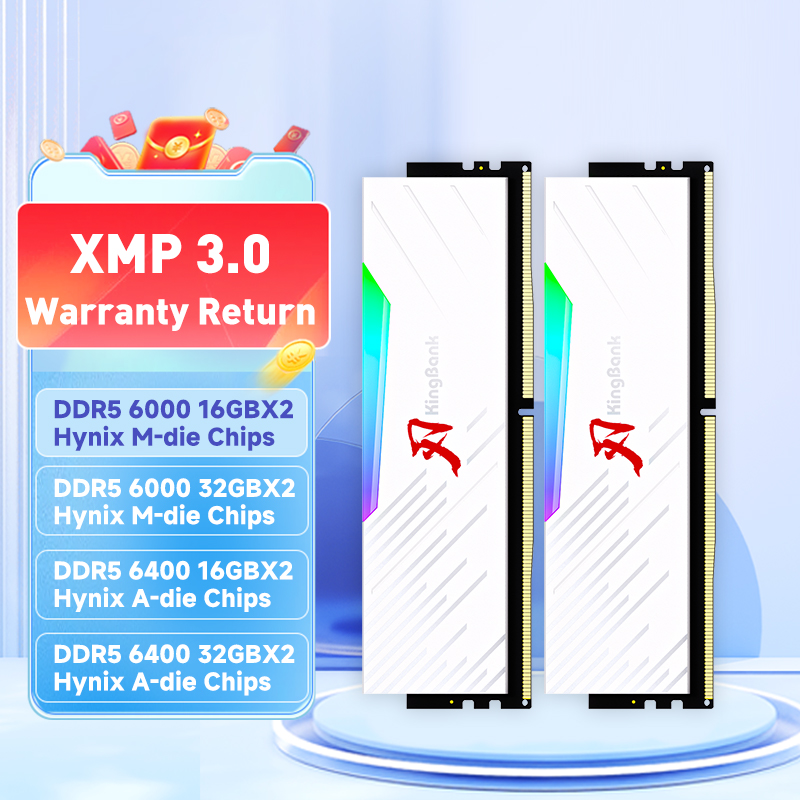 KingBank ブランドシリーズ DDR5 RGB RAM メモリ DDR5 RAM PC 16