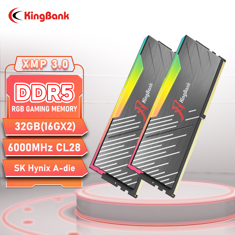 KingBank DDR5 32GB 16GB 6000MHz CL28 メモリア Ram 6000MHz 16GB x2