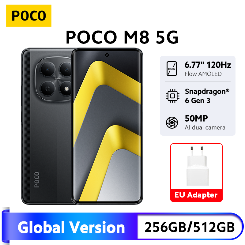 Newest POCO M8 5G Smartphone Global Version Snapdragon® 6 Gen 3