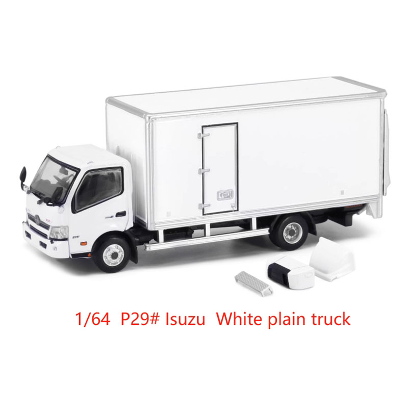 TINY 1/64 scale alloy car model Isuzu N Series P29# White plain