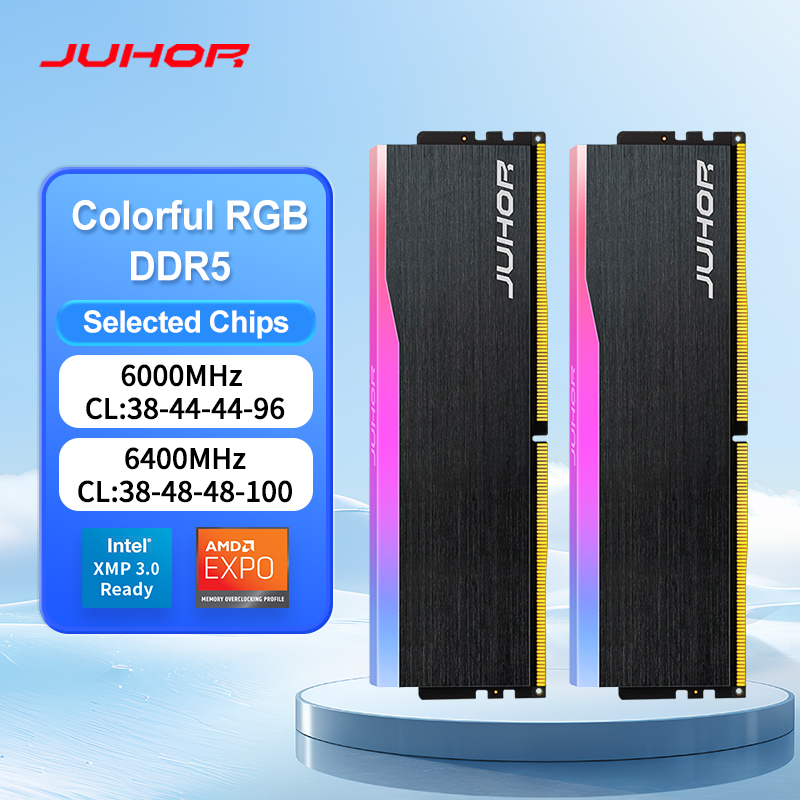 JUHOR RGB DDR5 16GB 5600MHz 6000MHz 6400MHz Desktop Memory Dimm
