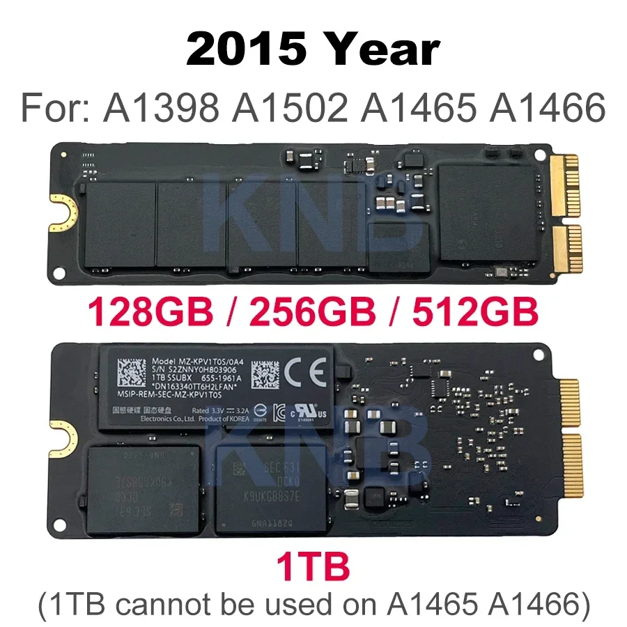 Original SSD Solid State Drive For Macbook Pro Retina A1502 A1398