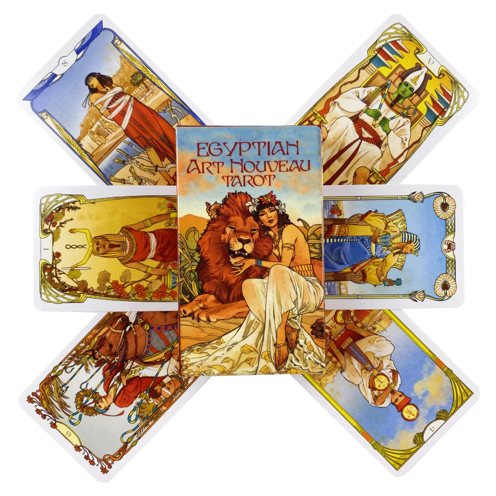 Egyptian Art Nouveau Tarot Cards A 78 Deck Oracle English Visions