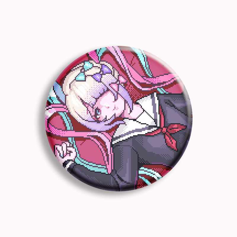 Needy Girl Overdose Game Ame Anime Button Pin Kawaii KAngel & Ame
